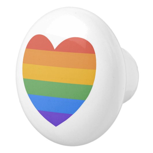 Regenbogenherz Keramikknauf (Rechts)