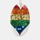 Regenbogenherz Keramikornament (Rechts)