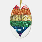 Regenbogenherz Keramikornament (Links)