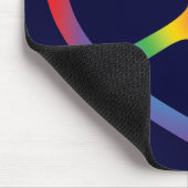 Regenbogenherz, Liebe, Friedenszeichen Mousepad (Ecke)