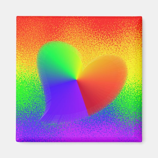 Regenbogenherz Magnet (Vorne)
