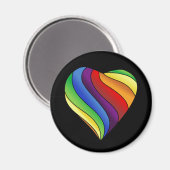 Regenbogenherz Magnet (Vorderseite/Rückseite)