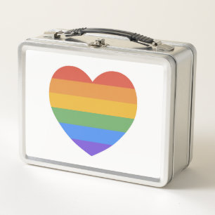 Regenbogenherz Metall Brotdose