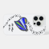 Regenbogenherz mit Sternen , Die Magie der Liebe iPhone Hülle (Rückseite (Horizontal))