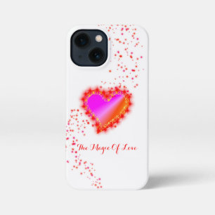 Regenbogenherz mit Sternen , Die Magie der Liebe iPhone 13 Mini Hülle