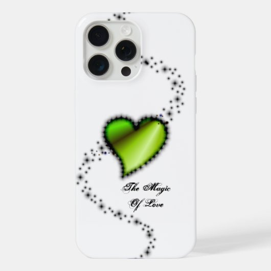 Regenbogenherz mit Sternen , Die Magie der Liebe iPhone Hülle (Rückseite)