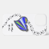 Regenbogenherz mit Sternen , Die Magie der Liebe iPhone Hülle (Rückseite (Horizontal))