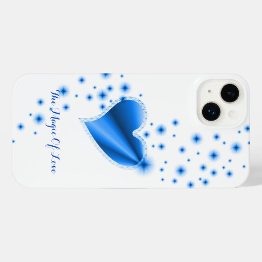 Regenbogenherz mit Sternen , Die Magie der Liebe iPhone Hülle (Rückseite (Horizontal))