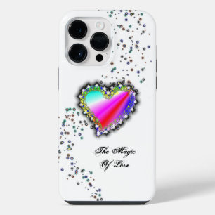Regenbogenherz mit Sternen, Die Magie der Liebe iPhone 14 Pro Max Hülle