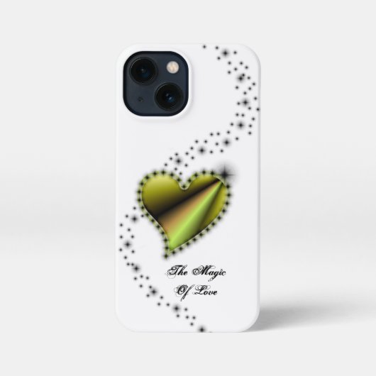 Regenbogenherz mit Sternen , Die Magie der Liebe iPhone Hülle (Rückseite)