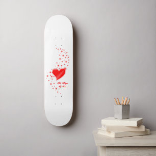 Regenbogenherz mit Sternen , Die Magie der Liebe Skateboard