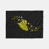 Regenbogenherz mit Sternen Fleecedecke (Vorderseite (Horizontal))