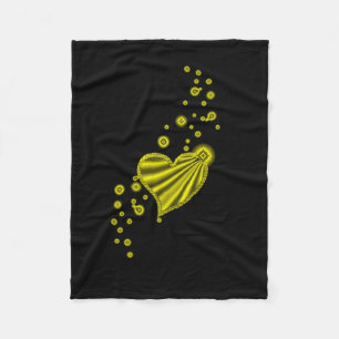 Regenbogenherz mit Sternen Fleecedecke