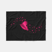 Regenbogenherz mit Sternen Fleecedecke (Vorderseite (Horizontal))