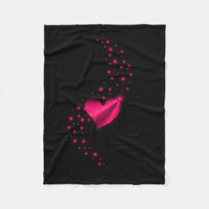Regenbogenherz mit Sternen Fleecedecke