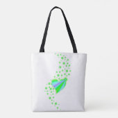 Regenbogenherz mit Sternen , grün lila Tasche (Rückseite)