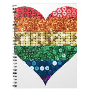 Regenbogenherz Notizblock