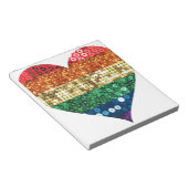 Regenbogenherz Notizblock (angewinkelt)