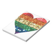 Regenbogenherz Notizblock (Rotiert)