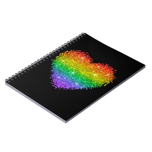 Regenbogenherz Notizblock (Linke Seite)