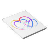 Regenbogenherz Notizblock (angewinkelt)
