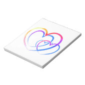 Regenbogenherz Notizblock (Rotiert)
