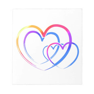 Regenbogenherz Notizblock