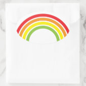 Regenbogenherz Ovaler Aufkleber (Tasche)