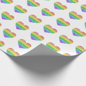 Regenbogenherz-Packpapier Geschenkpapier (Ecke)