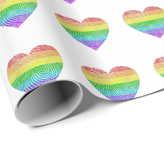 Regenbogenherz-Packpapier Geschenkpapier (Rolleneckpunkt)