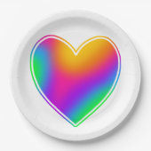 Regenbogenherz Pappteller (Vorderseite)