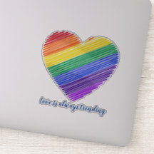 Regenbogenherz, Personalisierter Laptop-Aufkleber