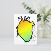 Regenbogenherz Postkarte (Stehend Vorderseite)