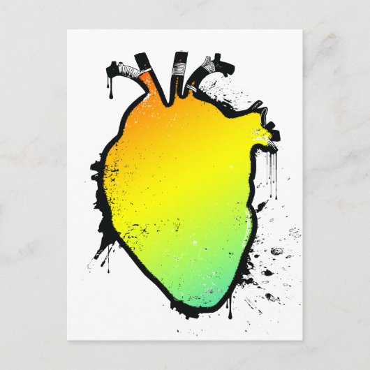 Regenbogenherz Postkarte (Vorderseite)
