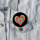 Regenbogenherz. Pride Gay Liebe Button (Beispiel)