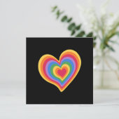 Regenbogenherz. Pride Gay Liebe Karte (Stehend Vorderseite)