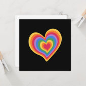 Regenbogenherz. Pride Gay Liebe Karte (Vorderseite/Rückseite Beispiel)