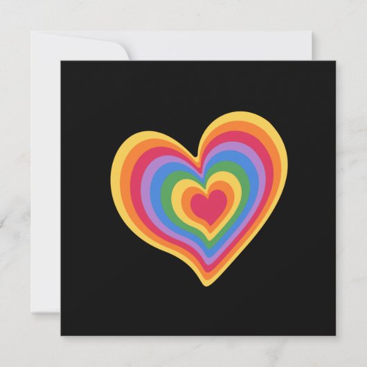 Regenbogenherz. Pride Gay Liebe Karte (Vorderseite)