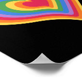 Regenbogenherz. Pride Gay Liebe Poster (Ecke)