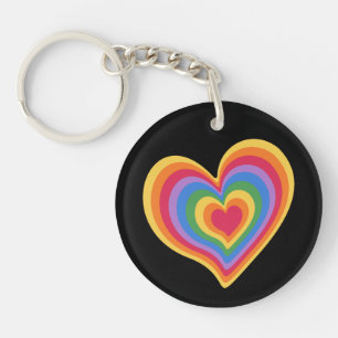 Regenbogenherz. Pride Gay Liebe Schlüsselanhänger