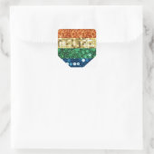 Regenbogenherz Quadratischer Aufkleber (Tasche)