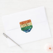 Regenbogenherz Quadratischer Aufkleber (Umschlag)