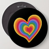 Regenbogenherz. Schaltfläche für die Liebe von Sch Button (Vorne & Hinten)