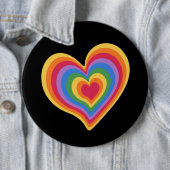 Regenbogenherz. Schaltfläche für die Liebe von Sch Button (Beispiel)