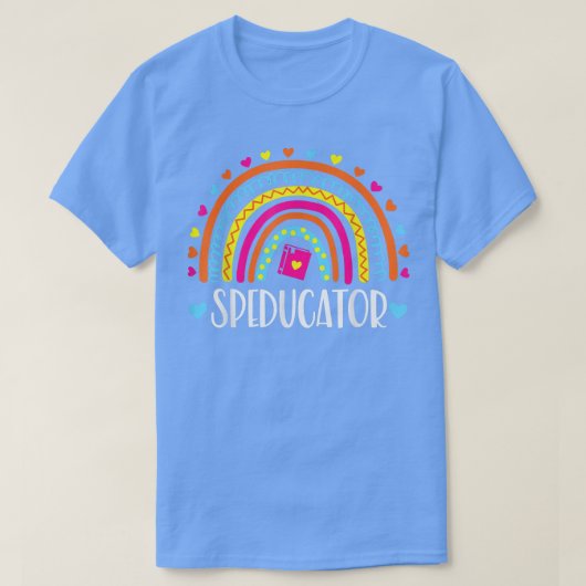 Regenbogenherz-Speductor Besondere Bildung Lehrer T-Shirt (Design vorne)