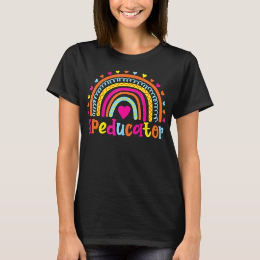 Regenbogenherz Spezielle Bildung T-Shirt (Vorderseite)
