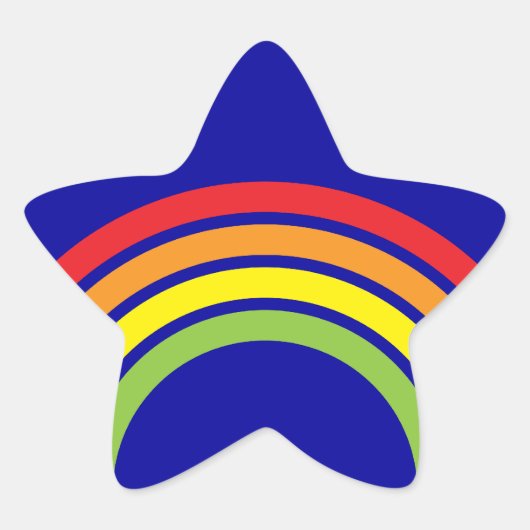 Regenbogenherz Stern-Aufkleber (Vorderseite)
