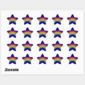 Regenbogenherz Stern-Aufkleber (Blatt)
