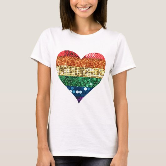Regenbogenherz T-Shirt (Vorderseite)