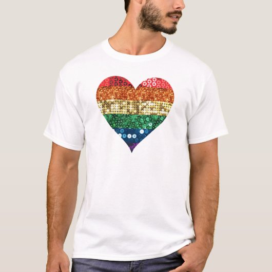 Regenbogenherz T-Shirt (Vorderseite)